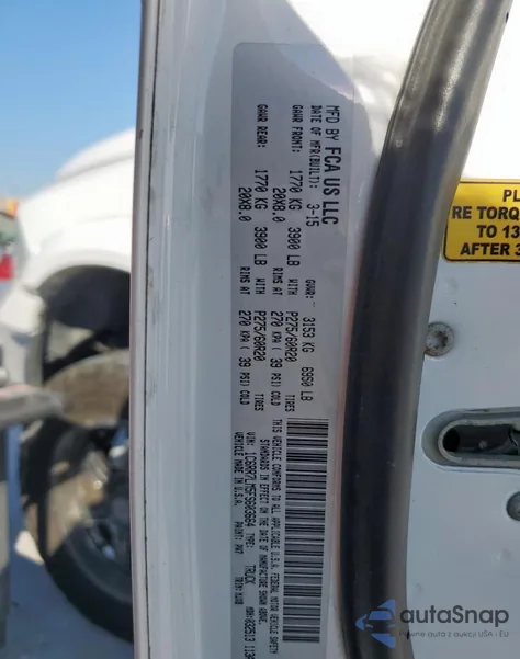 2015 Ram 1500 Slt из США, поврежденный, VIN 1C6RR7LM5FS603664